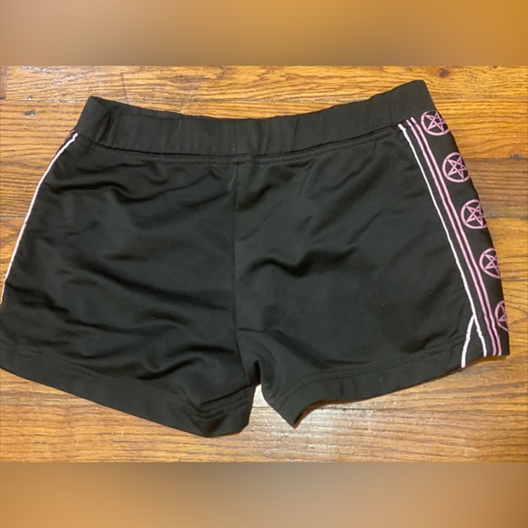 Rare Lip Service Feel the Burn Black / Pink Pentagram Shorts XS diy - Picture 3 of 5